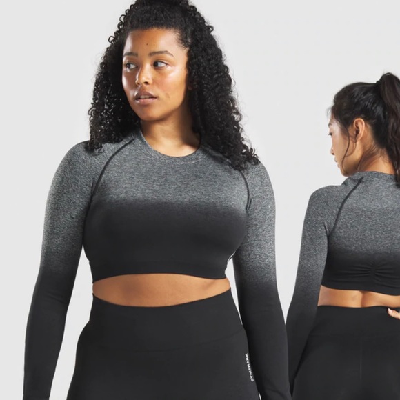 Gymshark ombré long sleeve crop top NWT - Picture 2 of 4